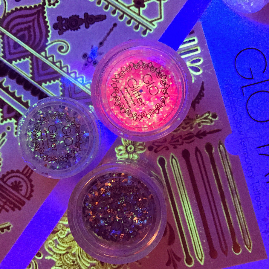 Glow in the Dark Glitter - Purple Haze - GLO TATTS