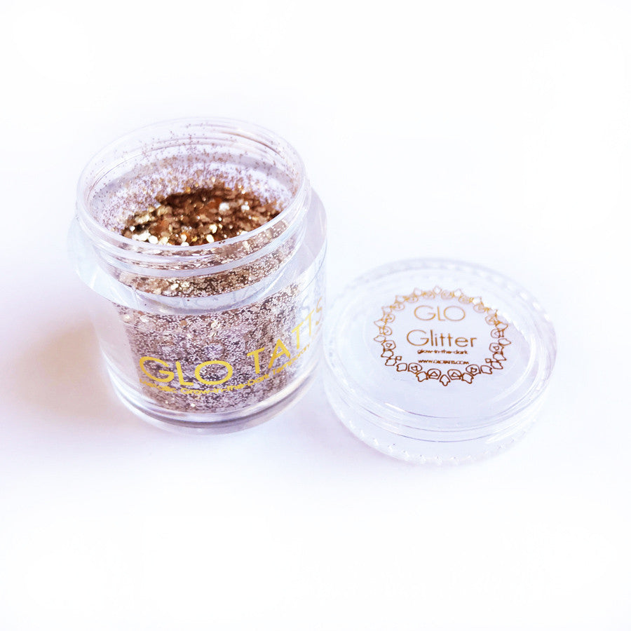 Glow in the Dark Glitter - Barely Bronze - GLO TATTS