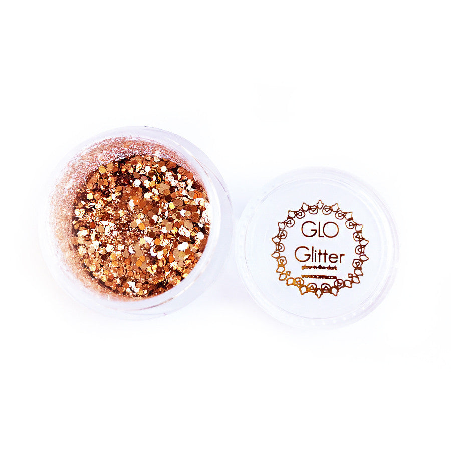Glow in the Dark Glitter - Rusty Rose Gold - GLO TATTS