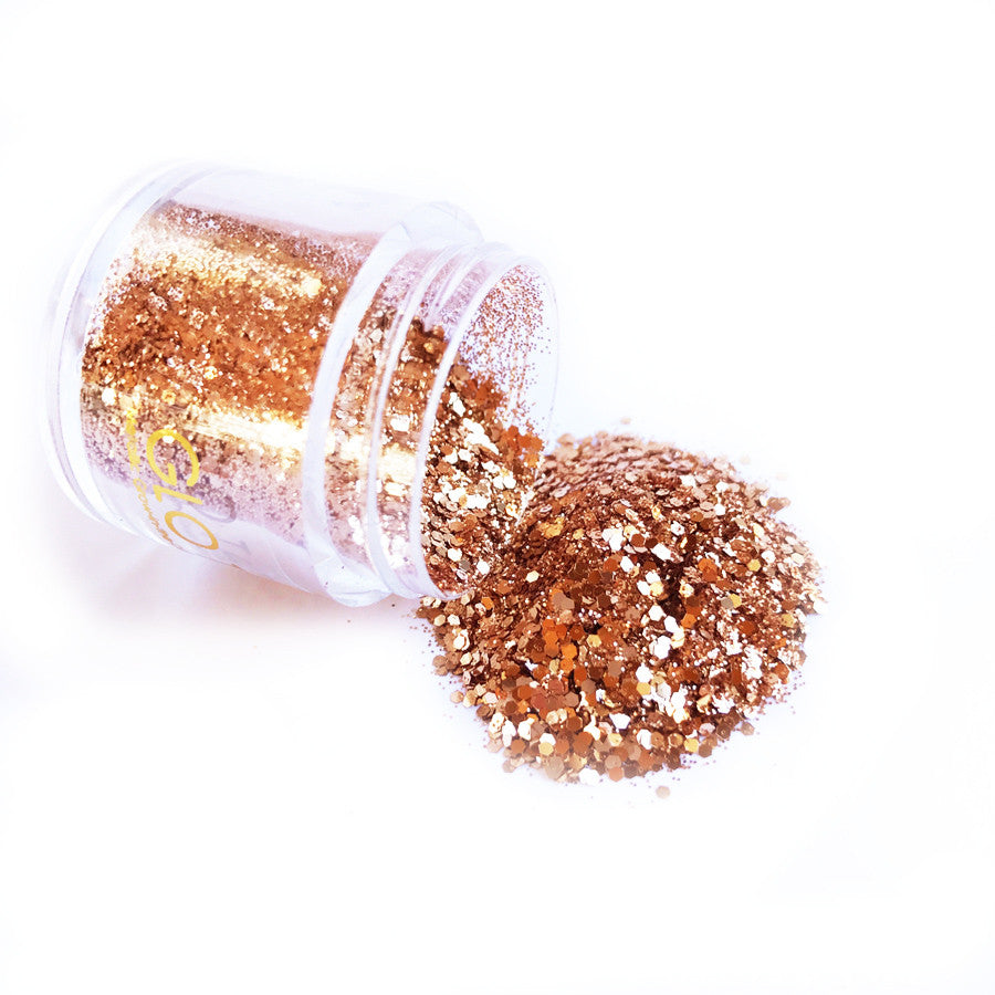 Glow in the Dark Glitter - Rusty Rose Gold - GLO TATTS