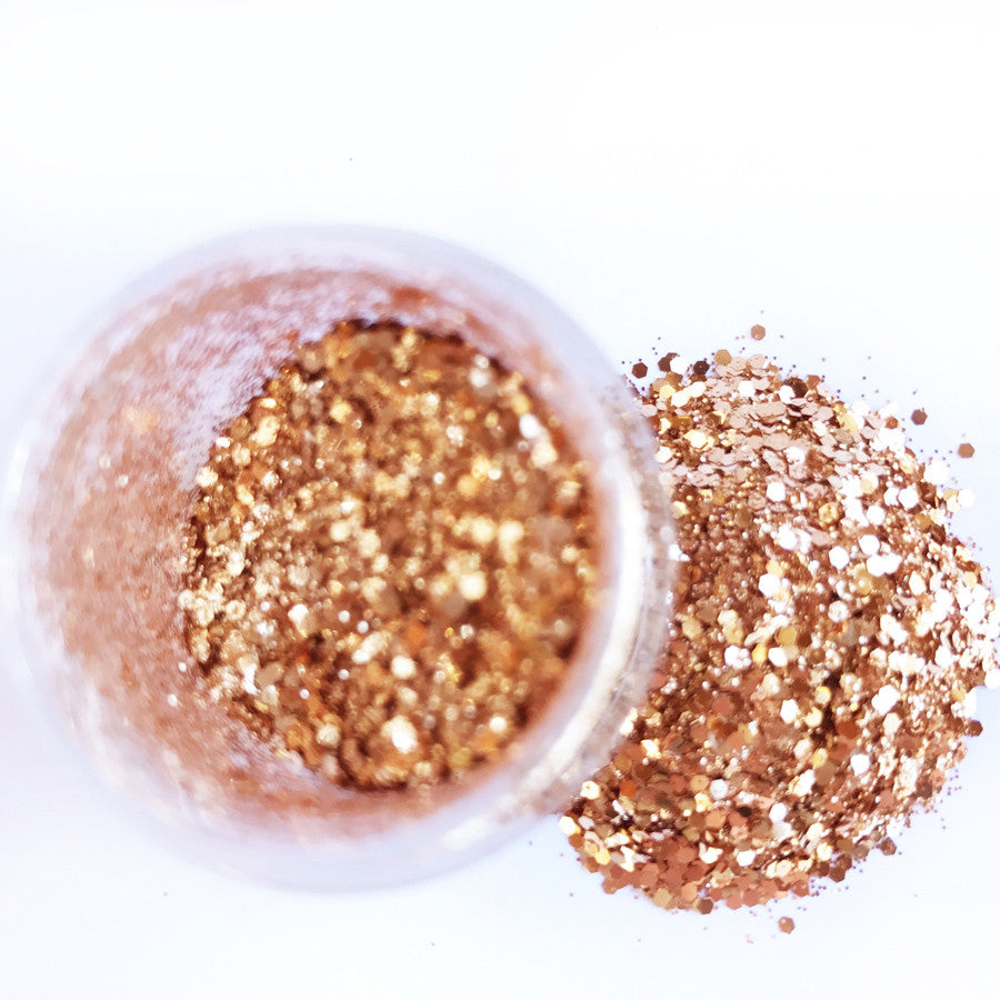 Glow in the Dark Glitter - Rusty Rose Gold - GLO TATTS