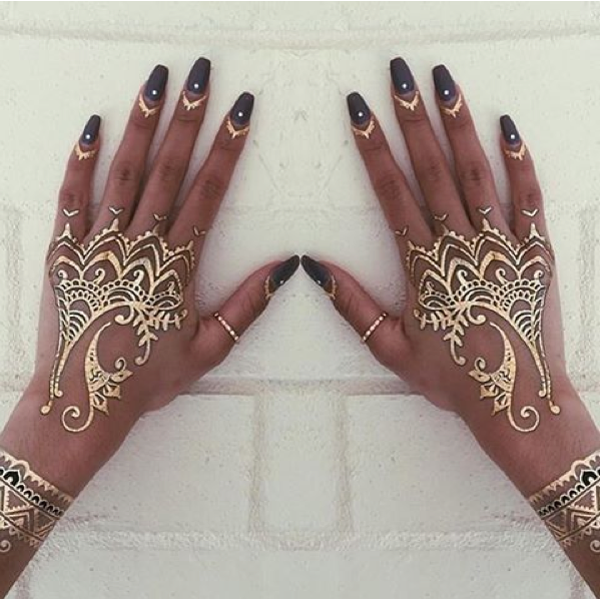 GLO TATTS® Henna Pack Metallic Temporary Tattoos - GLO TATTS
 - 4