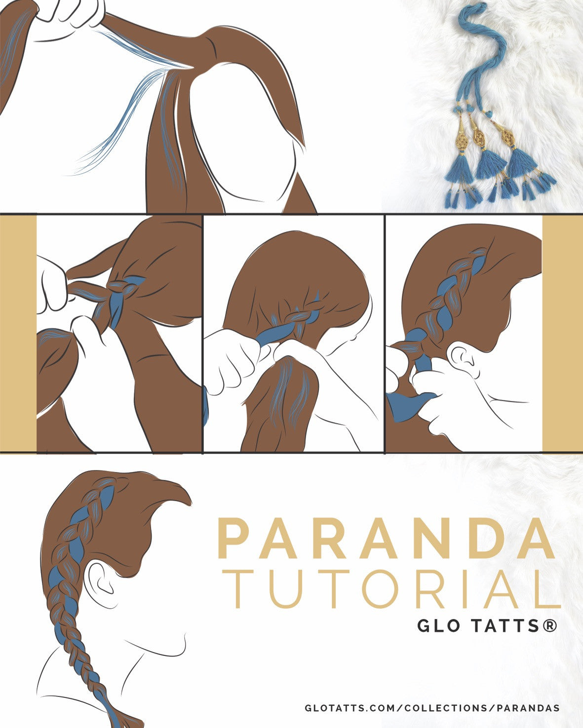 GLO Paranda - Indian Hair Braid Gold