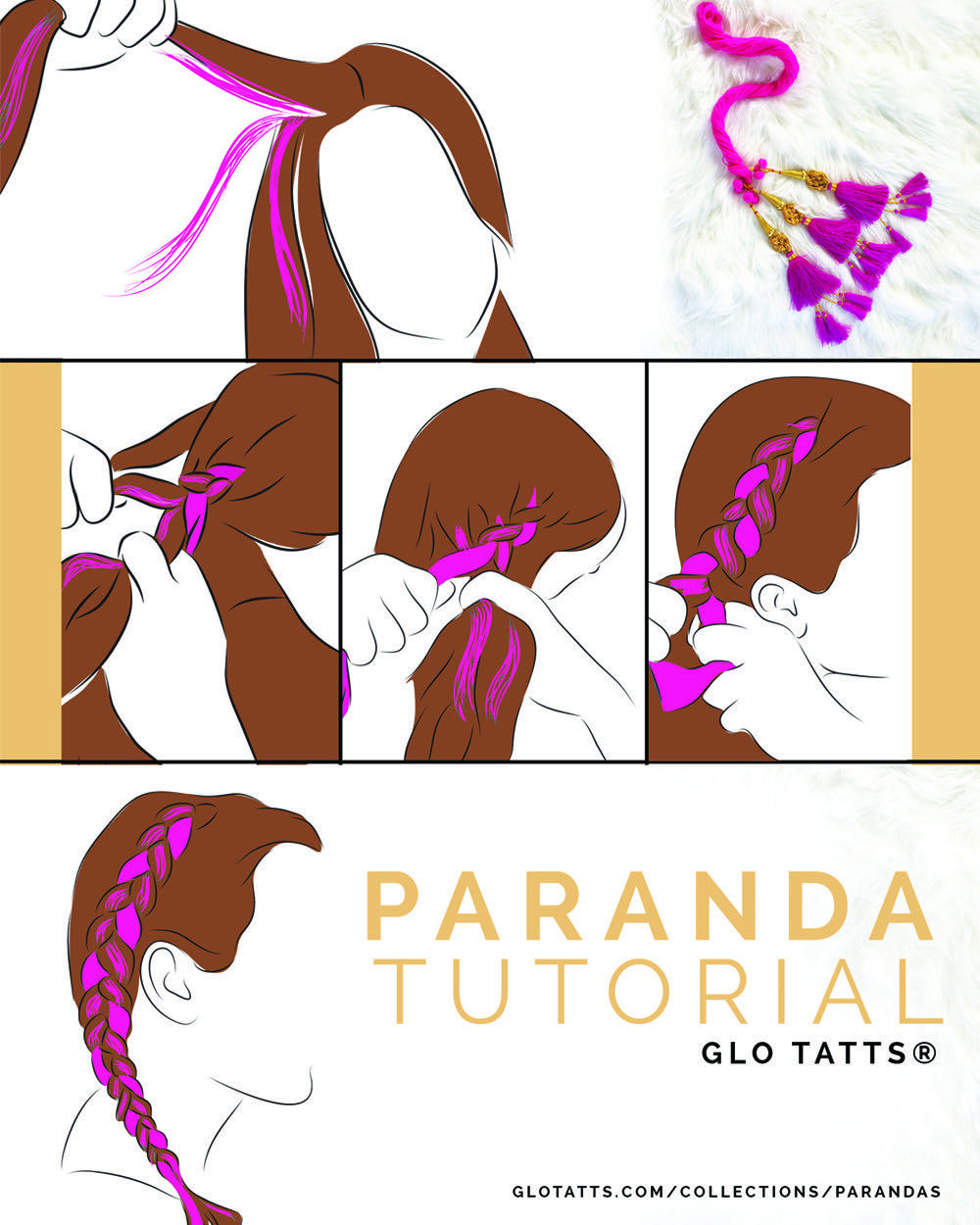 GLO Paranda - Indian Hair Braid Purple