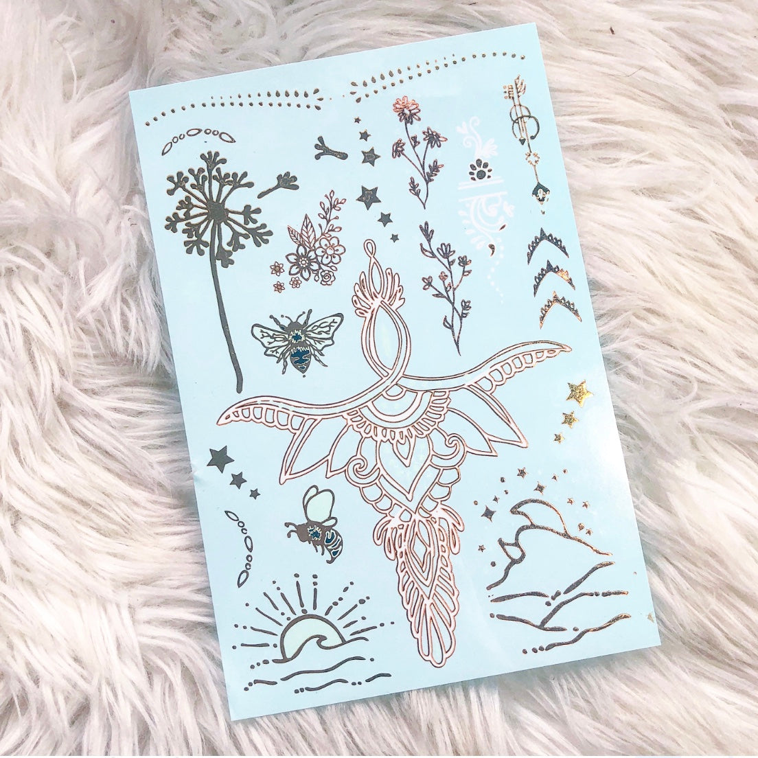 GLO TATTS® SPLENDOUR Metallic Glow Temporary Tattoos