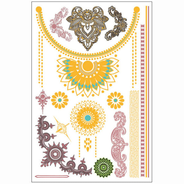 GLO TATTS® Devi Pack Metallic Temporary Tattoos