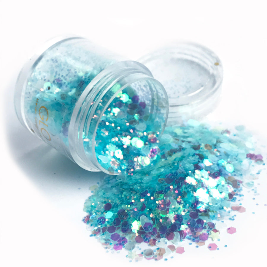 Glow in the Dark Glitter - Luna Blue - GLO TATTS