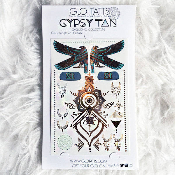Limited Edition GYPSY TAN x GLO TATTS Metallic Temporary Tattoos - GLO TATTS