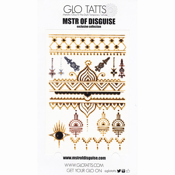 MSTR OF DISGUISE x GLO TATTS® Metallic Tattoo Pack - GLO TATTS