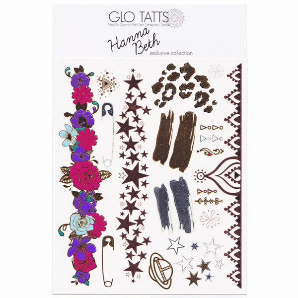 Exclusive Hanna Beth X GLO TATTS® Metallic Tattoos - BONUS sheet - GLO TATTS
 - 9