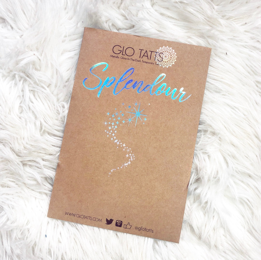 ALL NEW! GLO TATTS® SPLENDOUR Metallic Glow Temporary Tattoos